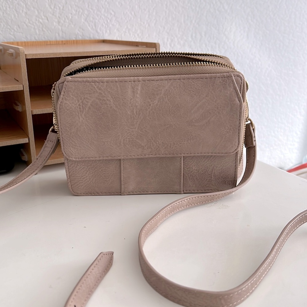 Tan Madison West Crossbody Purse